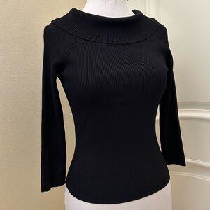 NWOT Talbots black ribbed sweater